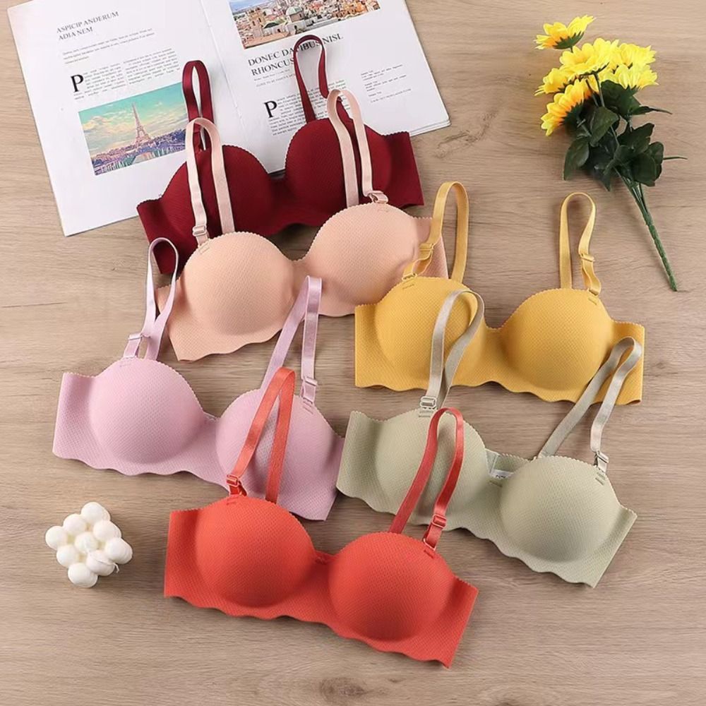 Plunge Bra Push Up - Trendy Comfort Seamless Bra Adjustable Candy
