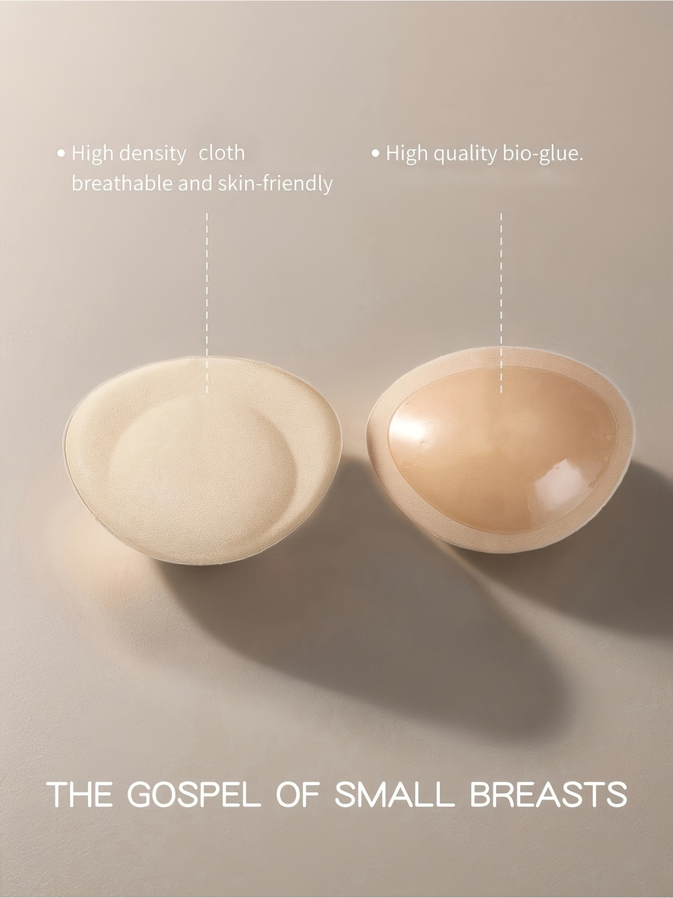 Strapless Bra Adhesive - Self-Adhesive Push-Up Bra Inserts, Breathable Skin-Friendly