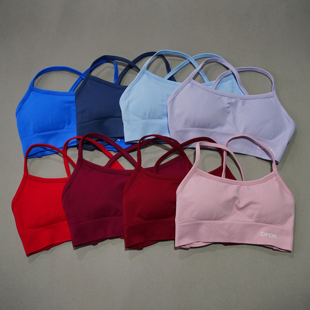 Minimizer Bra Women - DFDK Ribbed Seamless Cross Back Yoga