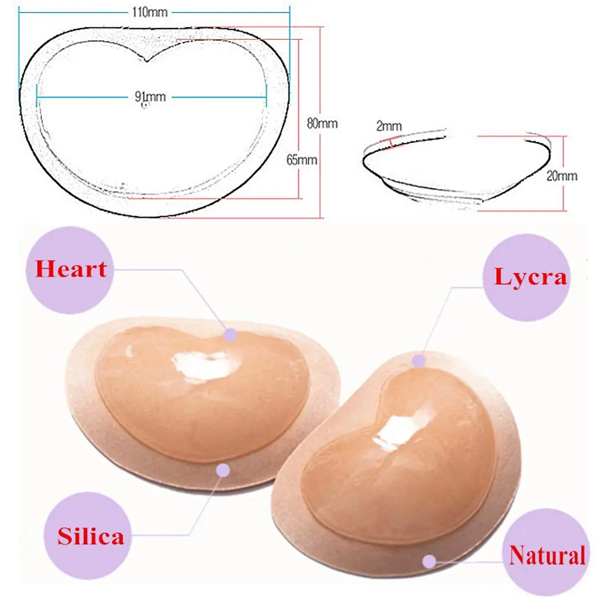 Chest Push Up Sticky Bra Thick - Underwire Bra Padded 评论和价格