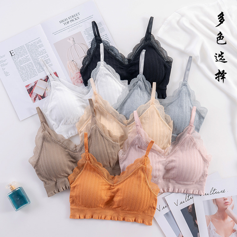 3D Sexy Lingerie Seamless Spor - Lace Bralette Set 评论和价格