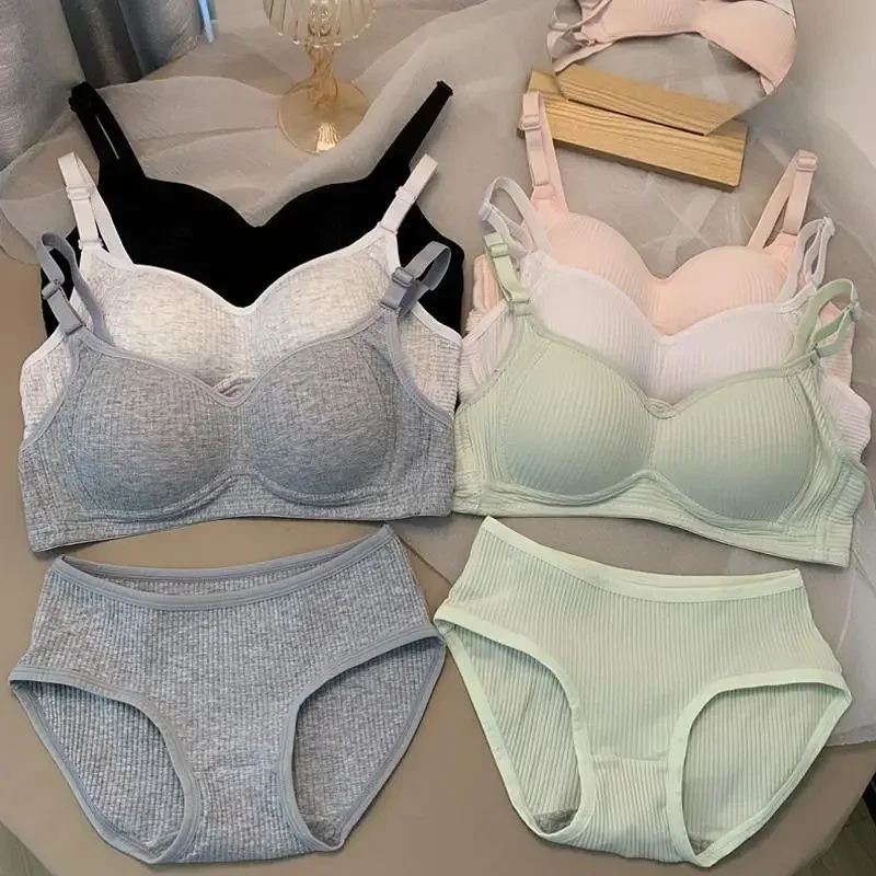 Women Seamless Bra Sets Pantie - Cotton Bra Everyday 评论和价格