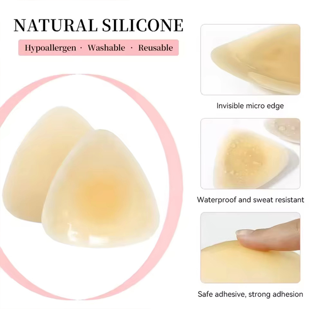 Silicone Triangular Nipple Cov - Backless Bra Sticky 评论和价格
