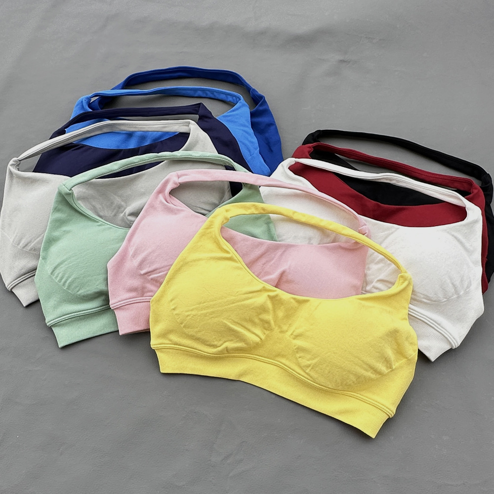 Sports Bra Women Seamless Halt - Plunge Bra Push Up 评论和价格