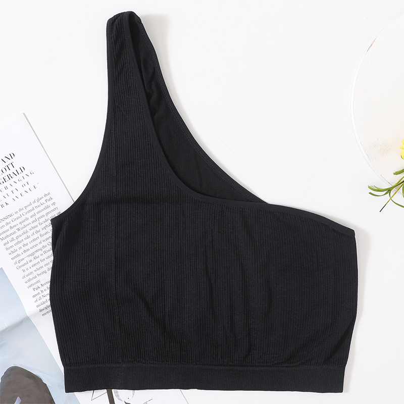 One Shoulder Tank Tops Women S - T Shirt Bra Seamless 评论和价格
