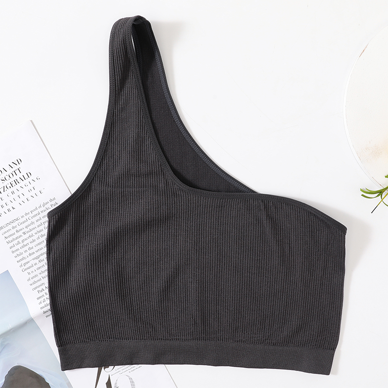 One Shoulder Tank Tops Women S - T Shirt Bra Seamless 评论和价格