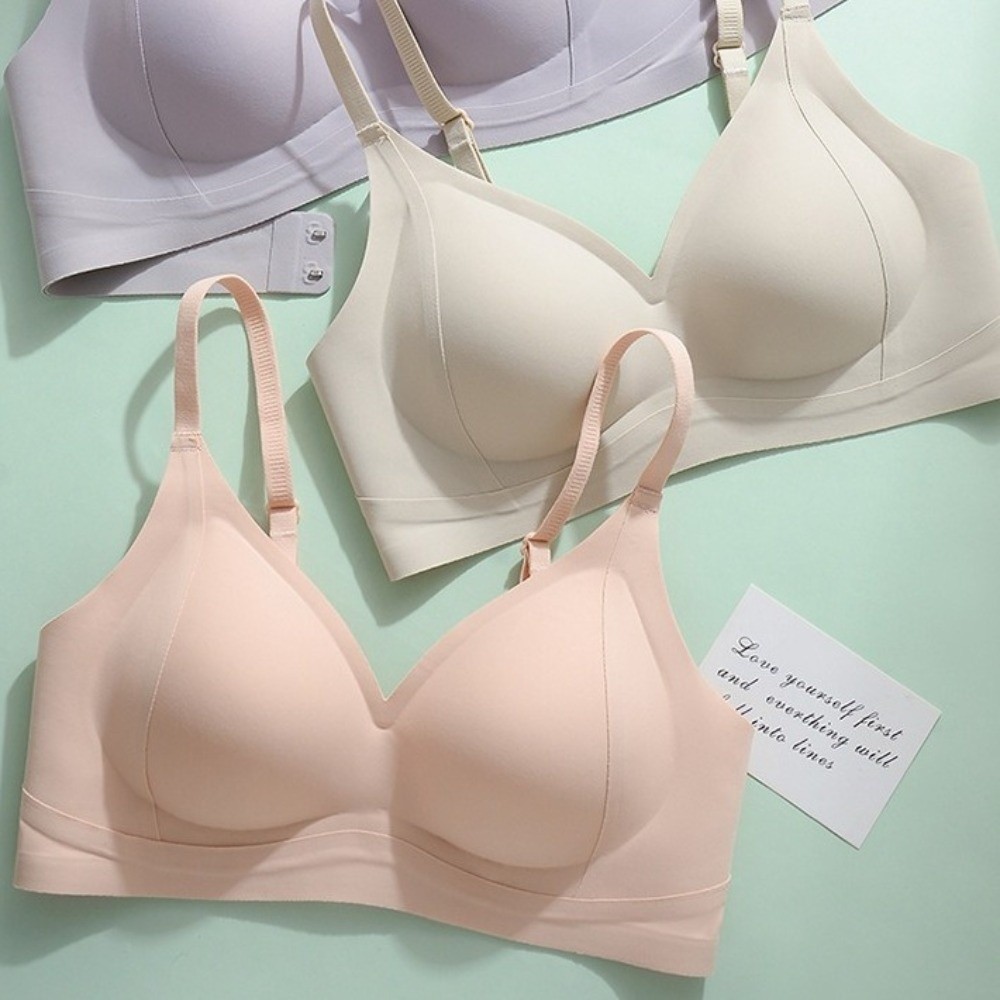 Breathable Deep V Wireless Pus - Plunge Bra Push Up 评论和价格