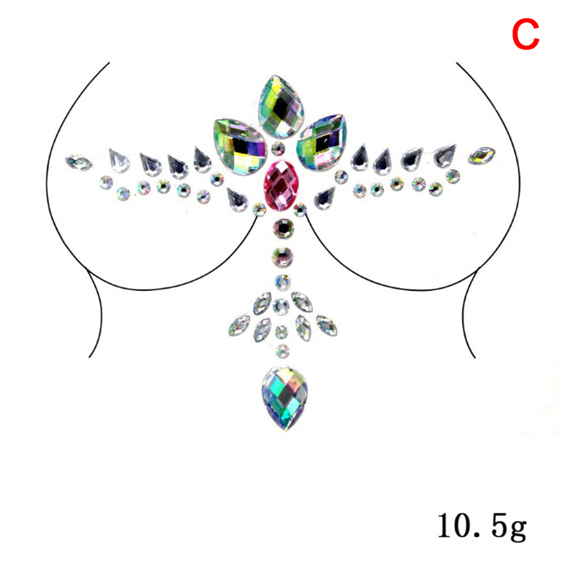 Acrylic Colorful Crystal Breas - Strapless Bra Adhesive 评论和价格