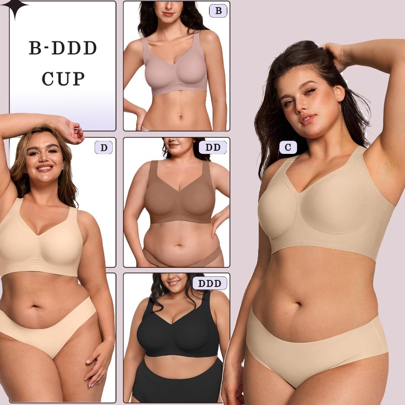 Plus Size Wireless Jelly Bra W - Full Coverage Bra 评论和价格