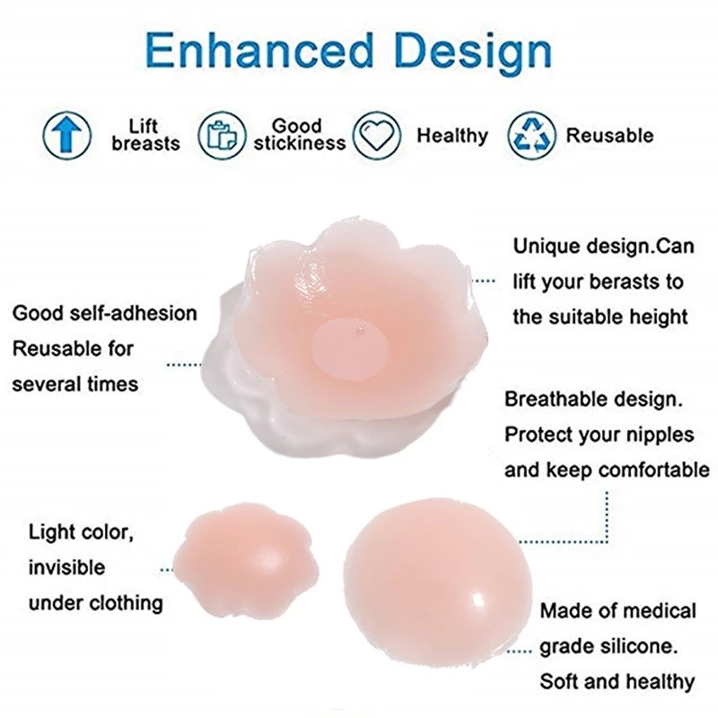 Reusable Women Breast Petals L - Strapless Bra Adhesive 评论和价格