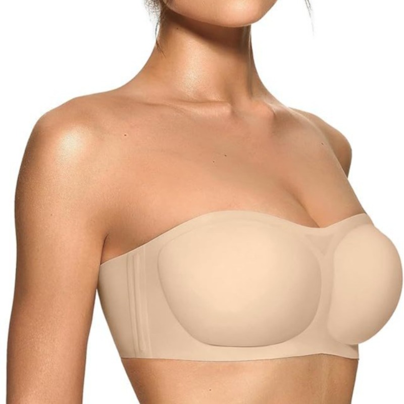 Women's Strapless Bra with Pus - Wirefree Bra Comfort 评论和价格