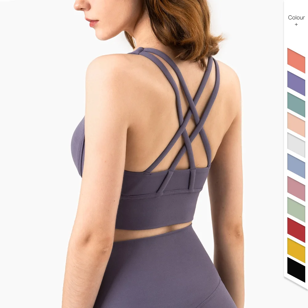 Summer Fashion Cross Back Wome - Sports Bra Racerback 评论和价格