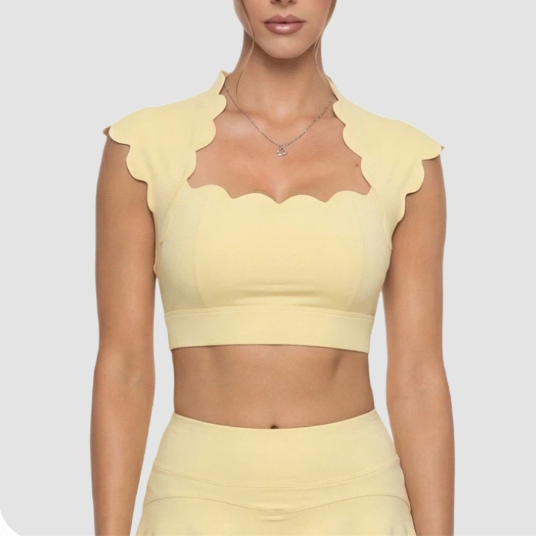 Pad Wavy Women Sports Vest Yog - Sports Bra Racerback 评论和价格