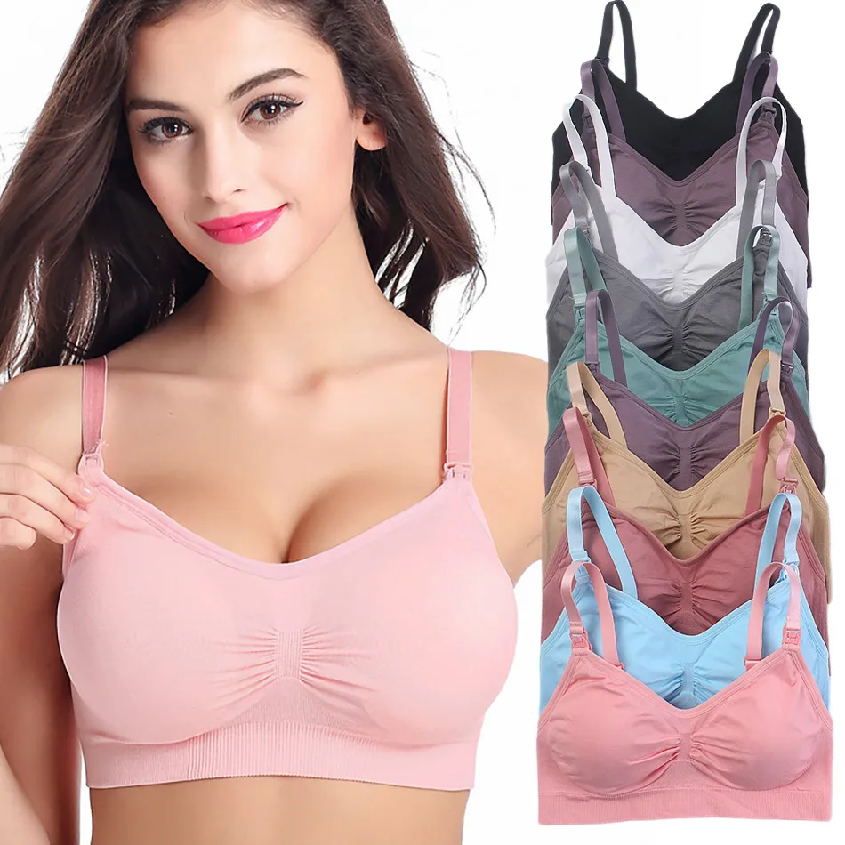 Breathable Maternity Pregnant  - Sleep Bra Bralette 评论和价格